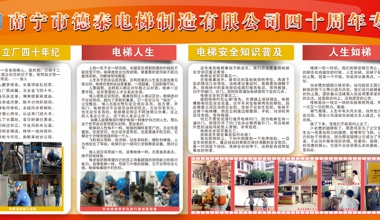 南寧市德泰電梯制造有限公司四十周年慶板報